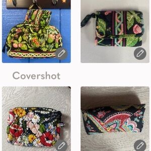 VB 4 piece SET=eyeglass👓case+zip wallet+Hobo bag w matching ID foldout wallet